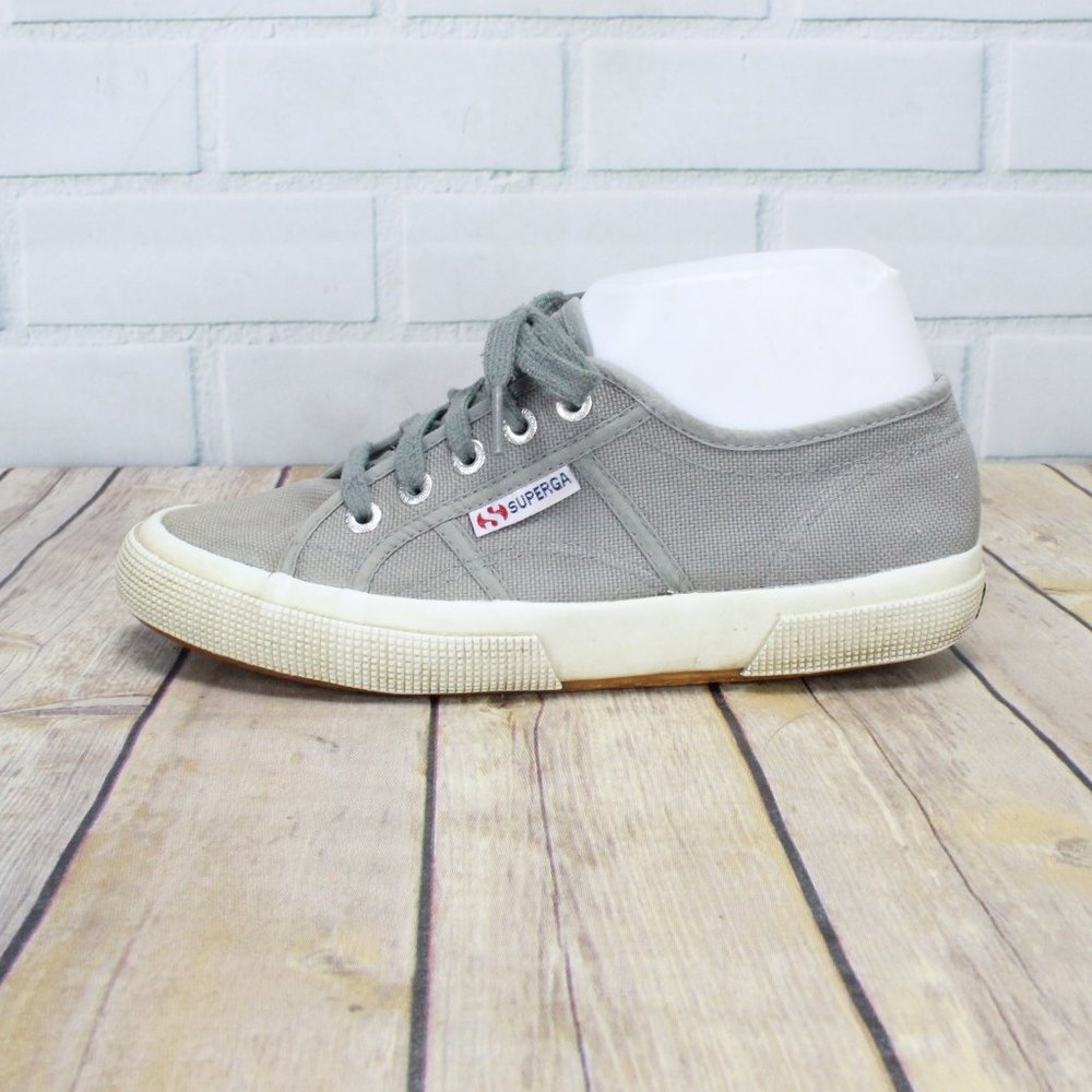 Superga Gray Canvas Lace Up Casual Sneakers Size 7 - Picture 1 of 8